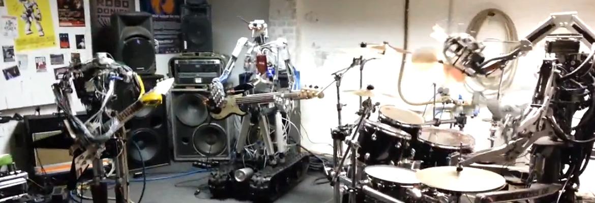 La banda de heavy metal integrada por seis robots